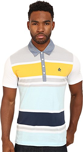 Original Penguin Men's Vintage Gym Rugby Polo 100% Cotton Jersey Heritage Slim Fit
