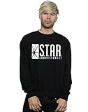 Black sweater with crew neck and long sleeves