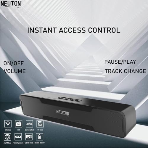 Image of TOP BAR 25W Bluetooth Soundbar Speaker | Hi-Fi Stereo Surround Sound | Up to 6 Hours Playtime | Portable Wireless Speaker for Home, Laptop, Mobile