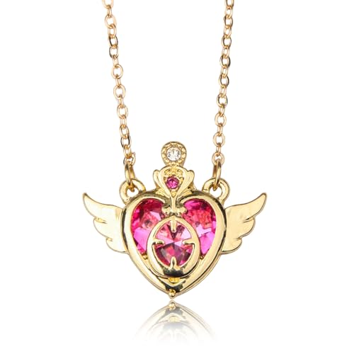 PQKL-party Sailor Moon Halskette, Sailor Moon liebt Kristall Halskette, Anime SailorMoon liebt Magie Zauberstab Kristall Rollenspiele Halskettes, Frauenschmuck Mädchen Geschenk PQKL-party Sailor Moon Halskette, Sailor Moon liebt Kristall Halskette, Anime SailorMoon liebt Magie Zauberstab Kristall Rollenspiele Halskettes, Frauenschmuck Mädchen Geschenk