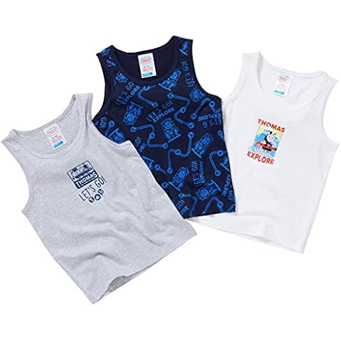 Thomas & Friends Boys 3 Pack Cotton Vests Cover