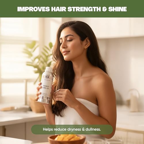 Image of VedaOils Mango Seed Oil 100ml | Undiluted Natural Extract for Skin Radiance | Supports Hair Strength, Facial Nourishment & Deep Moisture | Lightweight Care Solution