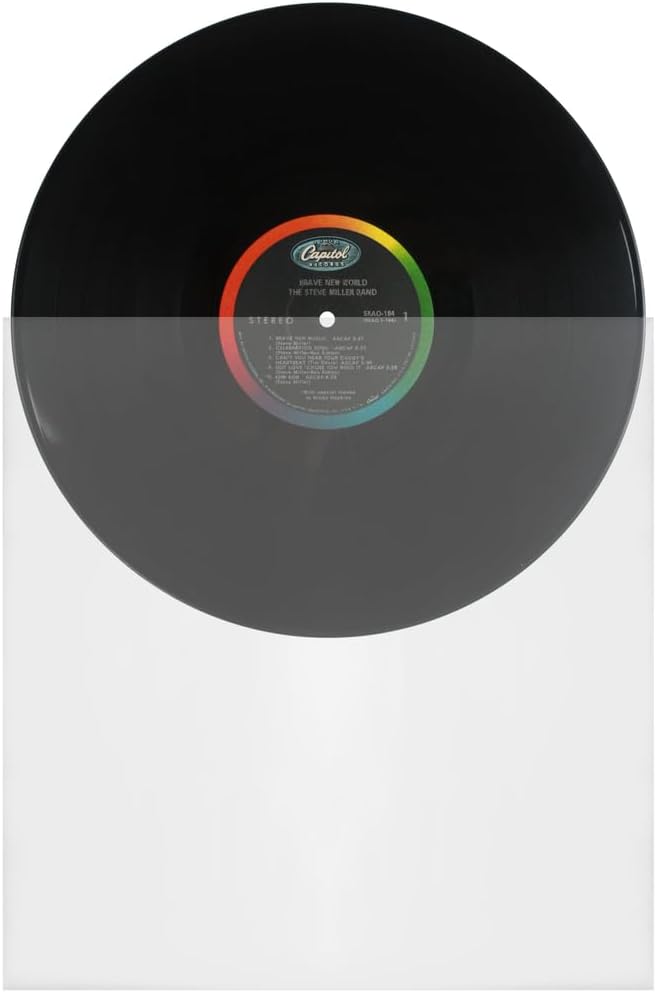 (1000-Pack) 12-Inch Vinyl Record Inner Sleeves – Archival Quality High-Density Polyethylene (HDPE) Plastic – 3 Mil Anti-Static Protection Against Dust & Scratches