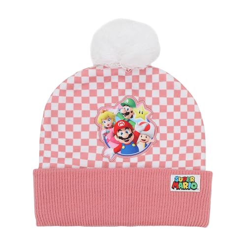 Super Mario Bros Character Circle Youth 2-Piece Cuff Beanie & Magic Gloves Set2