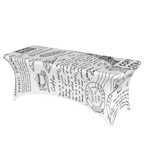 Nappe élasthanne extensible Tour Eiffel 1m80 de qualité premium