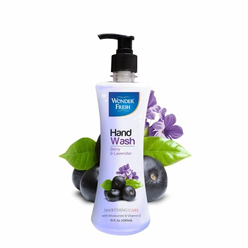 Image of Handwash Liquid Soap | 450ML Pack of 3 | Soothing Berry & Lavender Fragrance | Foaming Germ Defence Formula | Soft on Hands Moisturizing Soap | Hand Wash Dispenser Bottles