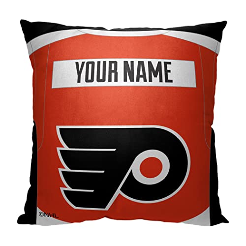 Northwest NHL Philadelphia Flyers Personalized Pillow, 18" x 18", Jersey