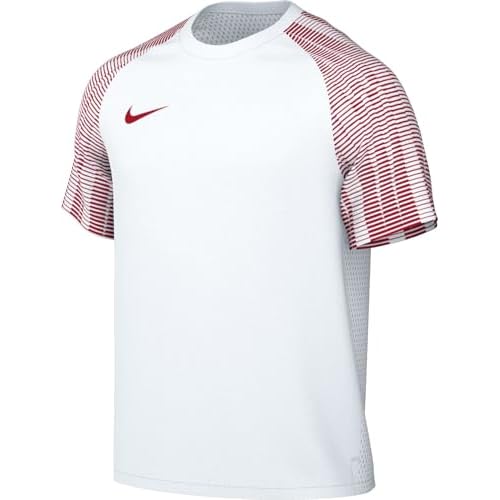 Nike DH8031-100 M NK DF Academy JSY SS T-Shirt Hombre White/University Red/University Red Tamaño L