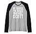 Lustiges personalisiertes Namensshirt von Course I'm Right I'm Scott Raglan