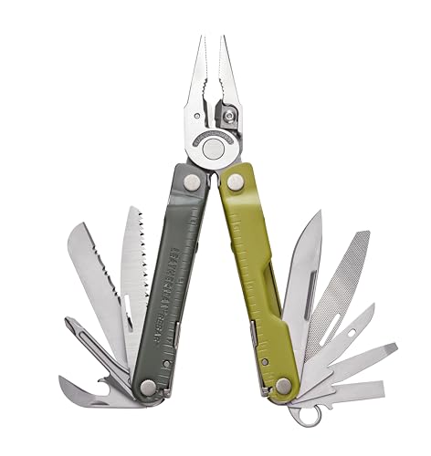 LEATHERMAN, Rebar Multitool with Premium Replaceable Wire Cutters and Saw, Mossy Slate with Nylon Sheath