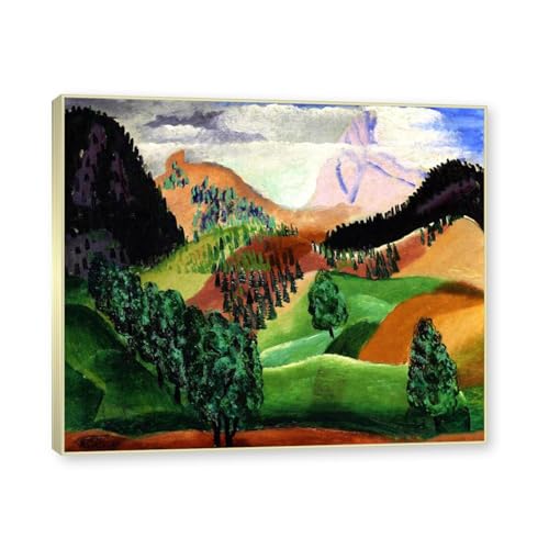 Paysage Peinture Affiche de prestige avec finitions dorées