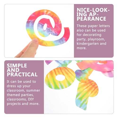 Letras adhesivas para tablón de anuncios de papel multicolor pre-cortadas 3