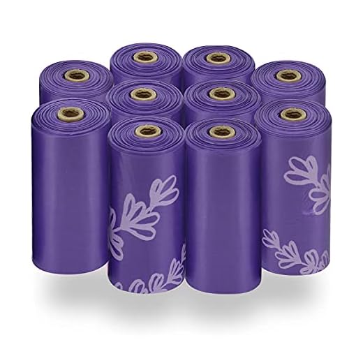 Best Pet Supplies Dog Poop Bags for Waste Refuse Cleanup Doggy Roll Replacements for Outdoor Puppy Walking and Travel Leak Proof and Tear Resistant Thick Plastic - Purple 150 Bags