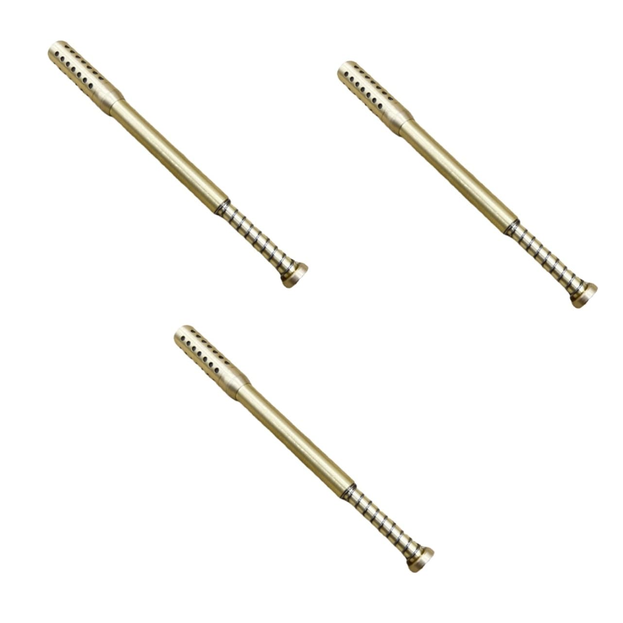 OHPHCALL 3pcs Stick Body Moxas Stick Kit Moxa Roller Stick Burner Body Warm Rods Guasha Tool for Face Holder Moxa Pusher Brass