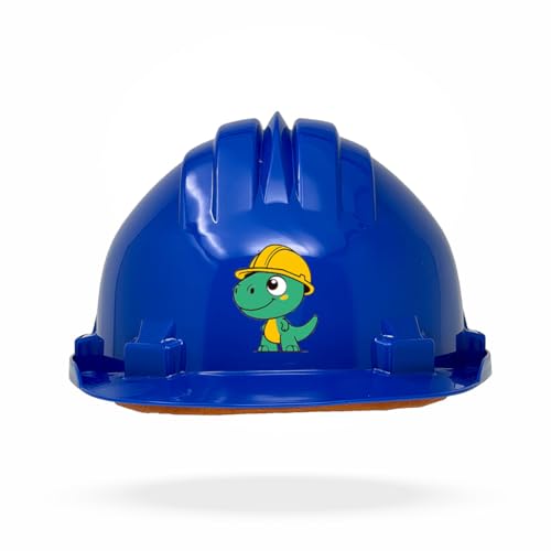 TAMS Kinderhelm Bauhelm Schutzhelm mit Drehverschluss | Spiel & Spaß (Dinosaurier, Blau) TAMS Kinderhelm Bauhelm Schutzhelm mit Drehverschluss | Spiel & Spaß (Dinosaurier, Blau)