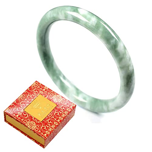 BXSMNH Bracelet de Bracelet en Jade for Les Femmes Bracelet de Bracelet de Bracelet en Jade Naturel en Jade Naturel de Style Chinois rétro (Size : 56-57mm) Cover