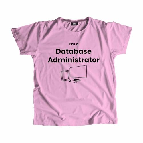 T-shirt Database Administrator rose clair en coton pour administrateur bd