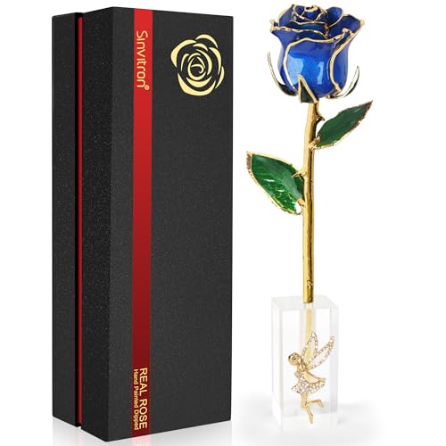 Sinvitron Gold Dipped Rose Royal Blue