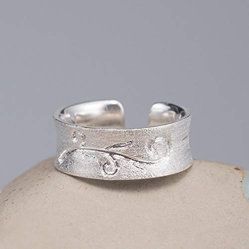 RFEGEF Silberringe Damen 925,Vintage Verstellbare Ringe Einfachheit Mode...