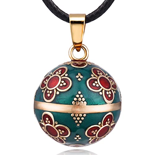 Eudora Harmony Ball Vintage Bisuteria Collar de Mujer, Llamador de ángeles Embarazada, Colgantes de Mujer Primer Embarazo Mamá Amigo Hermana Esposa Mejor Regalo, 114,3CM