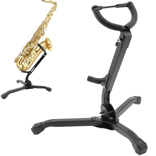 Alto Saxophone Stand, Heavy Duty & Compact Saxophone Stand Saxophone Holder Rack with Non-Slip...