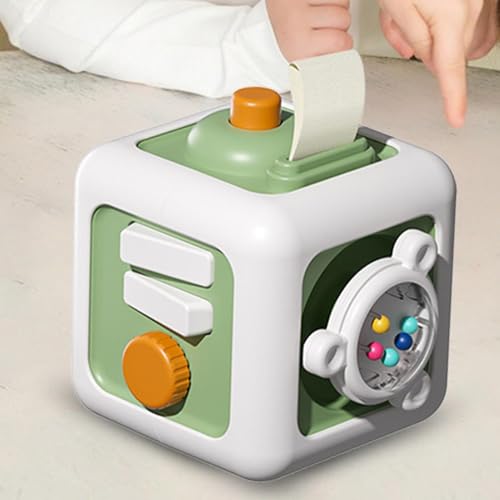 Cubo ocupado sensorial de madera para bebés y niños pequeños 3