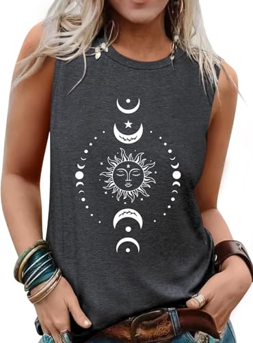 Womens Tank Tops Summer Sleeveless Tank Top Beach Vacation Tops Loose Running Athletic T-Shirt
