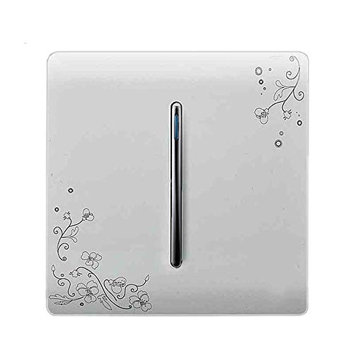 ROZIN Interruptor De Encendido/Apagado De Pared De Moda Cosmall 1/2/3/4 Gang 1 Way Marfil Blanco Breve Arte Tejer Interruptor De Luz AC 110~250V,1 Gang 1 Way