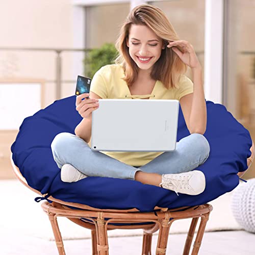 Qaworci Papasan Cushion Cover Only, 55 In Papasan Chair Cushion Cover Water Resistant, Zippered Papasan Chair Covers, Washable Papasan Covers With Straps(Navy Blue) #TOP5