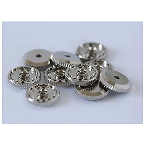 バッチ裏金具(留め具)10個セット ロータリーネジ銀色 バッジ 社章 ピン 学校 会社