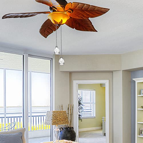 Dotlite Silver Ceiling Fan Pull Chain, 2Pcs 12 Inches Decorative Fan Pull Chain Ornaments Extension, 3Mm Diameter Beaded Ball Fan Pull Chain Extender With Connector (Silver) #TOP3