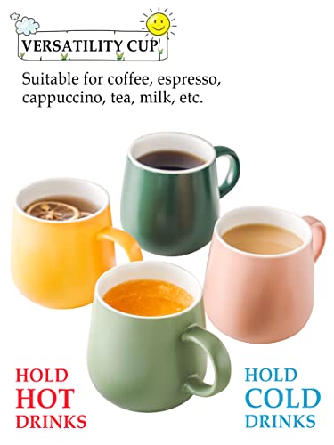 T-Ware Ceramic Coffee Cup, Microwave Safe Coffee Mug, 14 Ounces Coffee Cup Ceramic, Porcelain Espresso Mug For Office And Home, Single, Yellow #TOP3