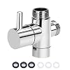 Umschaltventil SPTwj 3 Wege Umschaltventil massives Messing G 1/2″ Brause Dusche Umschaltventil Dusche Adapter Ventil Umschalter switch valve Duschsystem Ersatzteil – Messing poliert verchromt