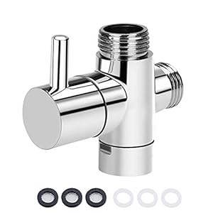 Umschaltventil SPTwj 3 Wege Umschaltventil massives Messing G 1/2″ Brause Dusche Umschaltventil Dusche Adapter Ventil Umschalter switch valve Duschsystem Ersatzteil – Messing poliert verchromt