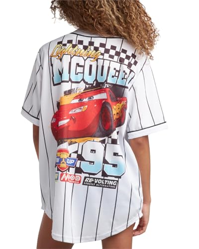 Image of Disney Womens Baseball Jersey Lightweight Graphic Baseball Shirts for Women | 100% Polyester Fabric, Lightweight & Breathable, Mesh or Button-Down Styles