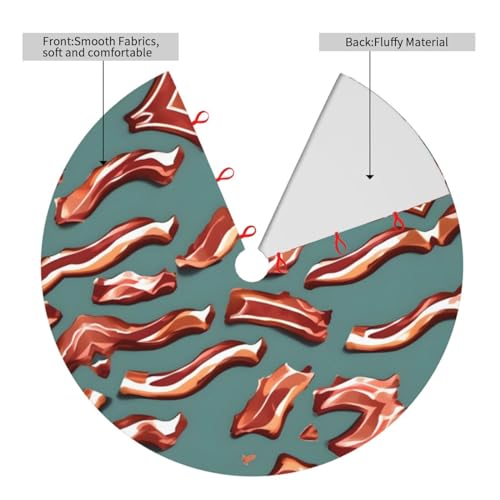 Jupe de sapin imprimé bacon tapis de Noël résistant intérieur extérieur