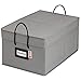 HOLDN’ STORAGE Christmas Ornament Storage Box with Dividers, Holds 72 Ornaments (3 Inch), Large Ball Storage Container with 3 Removable Trays, Durable and Portable - Gray