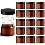 👄 【 Protection UV 】 Nos pots en verre brun sont dotés de couvercles hermétiques qui protègent vos précieuses préparations cosmétiques de la lumière directe du soleil, afin de préserver leur efficacité et leur fraîcheur plus longtemps. Un pot en verre ambré est idéal pour votre armoire à pharmacie. Le lot comprend 16 pots cosmétiques marron avec spatules. Chaque pot a une capacité de 60 ml et mesure 5 x 5,5 cm.