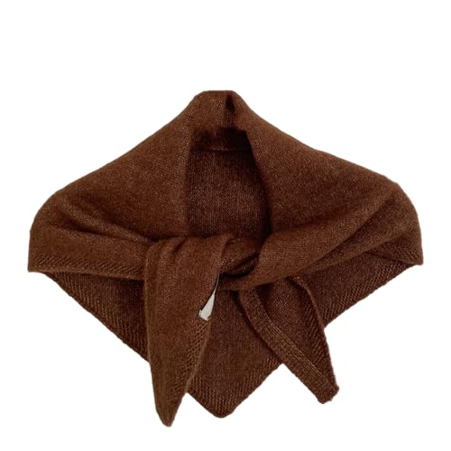 Wendyfull Triangle Scarf for Women Wool Headscarf Cashmere Feel Women's Fashion Knitted Shawl Y2K Streetwear Accessories