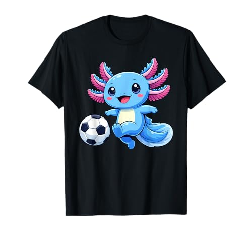 Funny Kawaii Axolotl Soccer T-Shirt