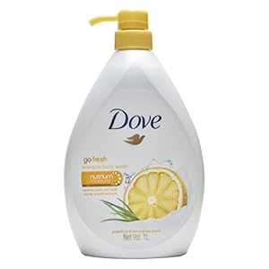 Dove Go Fresh Energize Body Wash, Grapefruit and Lemongrass Scent, 33.8 Ounce (1 Liter) International Version