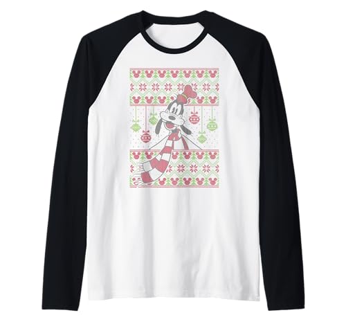 Raglan Disney Mickey t-shirt Dingo de Noël pour un cadeau surprise idéal