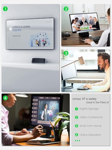 MINIS FORUM UM560 XT Mini PC, AMD Ryzen 5 5600H 6 Kerne/12 Threads Prozessor bis zu 4,2 GHz, AMD Radeon Graphics (Grafikfrequenz 1800 MHz), 16 GB DDR4 / 512 GB PCIe SSD, HDMI × 2/USB-C/2,5G RJ45