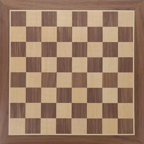 WE Games Classic Walnut Wooden Chess Board Only 11.875 inches,