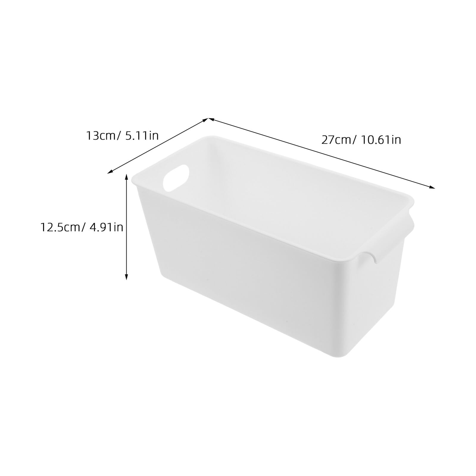 6 Pezzi Organizer Plastica per Cucina e Ufficio, Contenitore Impilabile Bianco con Manico, Design Compatto e Struttura Stabile per Spazio Ordinato
