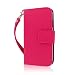 Samsung Galaxy S4 Wallet Case, MPERO FLEX FLIP Wallet Case for Samsung Galaxy S4 I9500 I905 L720 - Hot Pink
