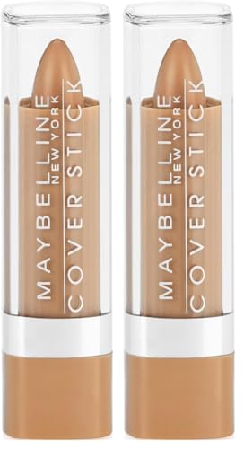 Maybelline New York Cover Stick Corrector Concealer, Deep Beige, 0.16 oz. (Pack of 2)