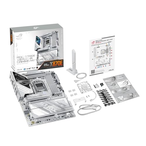 ROG Strix X870E-A Gaming Neo, Scheda Madre AMD ATX, Socket AM5, 16+2+2 Stadi di Alimentazione, Slot DDR5, 4 Slot M.2, PCIe 5.0x16, WiFi 7 con Q-Antenna, PCIe Slot Q-Release, Aura Sync, Bianca - Scheda madre - Immagine 8