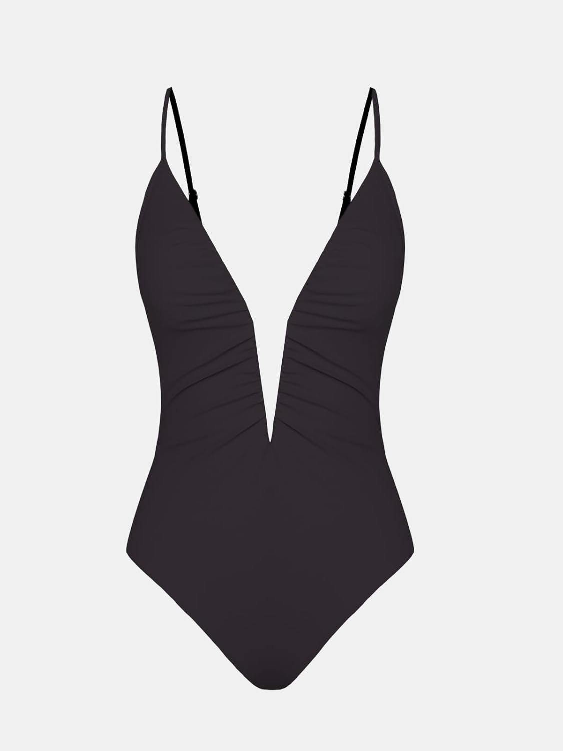 CUPSHE Women's One Piece Swimsuit Deep V Wire Push Up Bathing Suit Tummy Control Retro Slimming Swimwear Ruched - Image 6