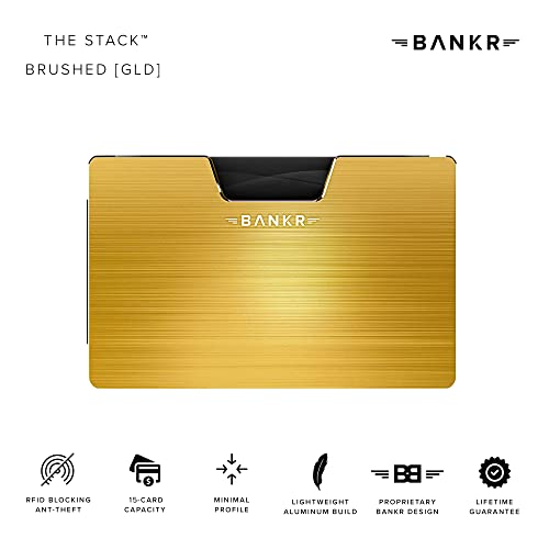 Bankr Rfid Wallet For Men Card Holder Minimalist Wallet With Money Clip - Mens Wallets Credit Card Holder, Front Pocket Smart Wallet Compact Style (Brushed Gold) #TOP2